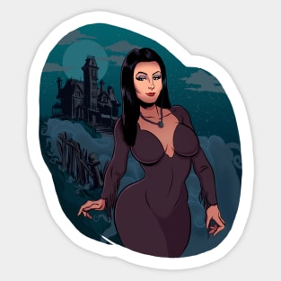 Morticia Addams Sticker